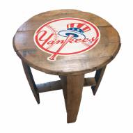 New York Yankees Oak Barrel Table
