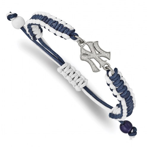 New York Yankees Stainless Steel Adjustable Cord Bracelet
