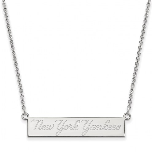 New York Yankees Sterling Silver Bar Necklace