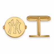 New York Yankees Sterling Silver Gold Plated Cuff Links
