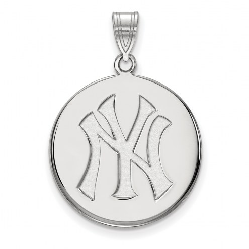 New York Yankees Sterling Silver Large Disc Pendant
