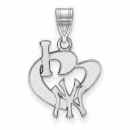 New York Yankees Sterling Silver Large I Love Logo Pendant