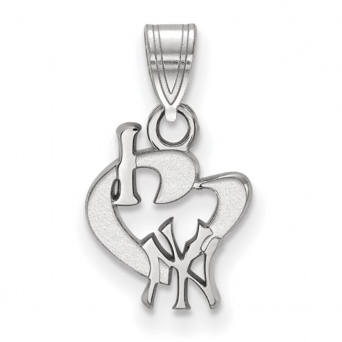 New York Yankees Sterling Silver Small I Love Logo Pendant