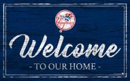 New York Yankees Team Color Welcome Sign
