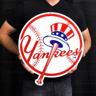 New York Yankees Top Hat 24" Steel Logo Sign