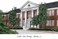 Nicholls State Colonels Campus Images Lithograph
