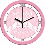 North Carolina A&T Aggies Pink Wall Clock