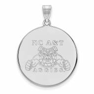 North Carolina A&T Aggies Sterling Silver Extra Large Disc Pendant
