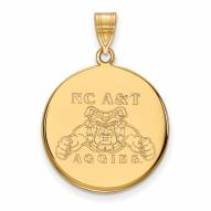 North Carolina A&T Aggies Sterling Silver Gold Plated Large Pendant