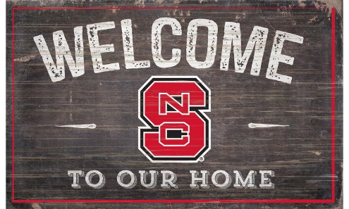 North Carolina State Wolfpack 11&quot; x 19&quot; Welcome to Our Home Sign