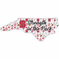North Carolina State Wolfpack 12" Floral State Sign