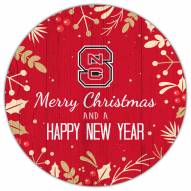 North Carolina State Wolfpack 12" Merry Christmas & Happy New Year Sign
