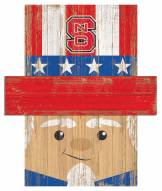 North Carolina State Wolfpack 19" x 16" Patriotic Head