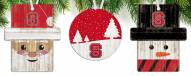 North Carolina State Wolfpack 3-Pack Christmas Ornament Set