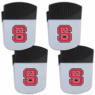 North Carolina State Wolfpack 4 Pack Chip Clip Magnet with Bottle Opener