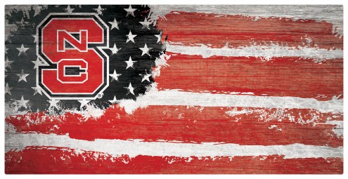 North Carolina State Wolfpack 6&quot; x 12&quot; Flag Sign