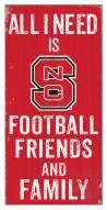 North Carolina State Wolfpack 6" x 12" Friends & Family Sign