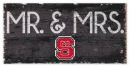 North Carolina State Wolfpack 6" x 12" Mr. & Mrs. Sign