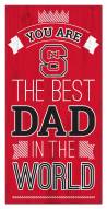North Carolina State Wolfpack Best Dad in the World 6" x 12" Sign