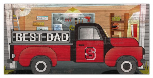 North Carolina State Wolfpack Best Dad Truck 6&quot; x 12&quot; Sign