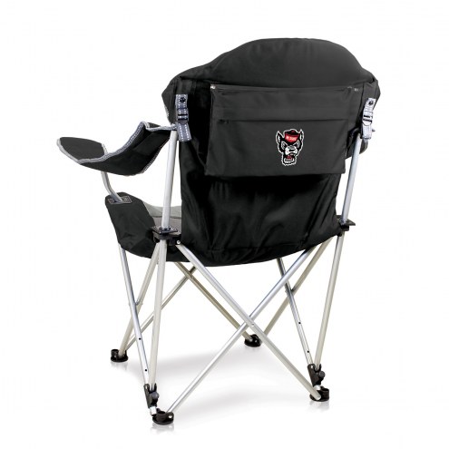 North Carolina State Wolfpack Black Reclining Camp Chair