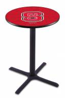 North Carolina State Wolfpack Black Wrinkle Bar Table with Cross Base