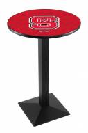 North Carolina State Wolfpack Black Wrinkle Pub Table with Square Base