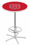 North Carolina State Wolfpack Chrome Bar Table with Foot Ring