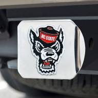 North Carolina State Wolfpack Chrome Color Hitch Cover