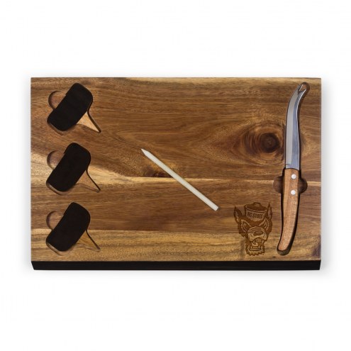North Carolina State Wolfpack Delio Bamboo Cheese Board & Tools Set
