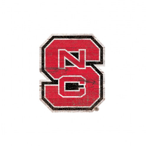 North Carolina State Wolfpack Distressed Logo Cutout Sign