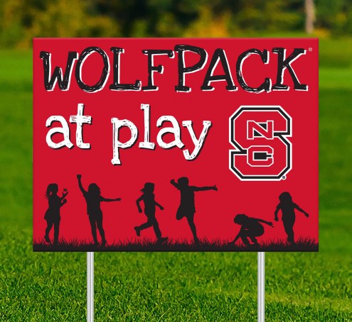 North Carolina State Wolfpack Little Fans at Play 2-Sided Yard Sign