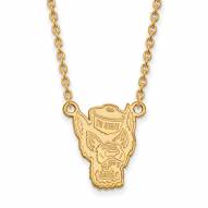 North Carolina State Wolfpack Sterling Silver Gold Plated Large Pendant Necklace