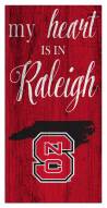 North Carolina State Wolfpack My Heart State 6" x 12" Sign