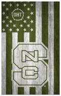 North Carolina State Wolfpack OHT Military Green Flag 11" x 19" Sign