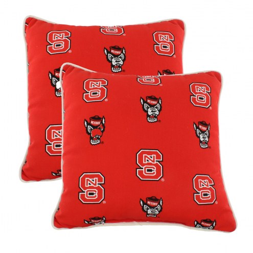 North Carolina State Wolfpack Outdoor Decorative Pillow Set