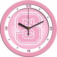 North Carolina State Wolfpack Pink Wall Clock