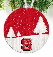 North Carolina State Wolfpack Snow Scene Ornament