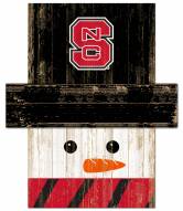 North Carolina State Wolfpack Snowman Head Sign