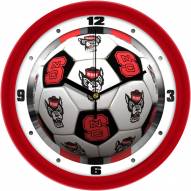North Carolina State Wolfpack Soccer Wall Clock