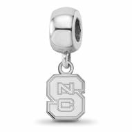 North Carolina State Wolfpack Sterling Silver Extra Small Bead Charm