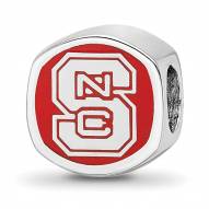 North Carolina State Wolfpack Sterling Silver Logo Bead