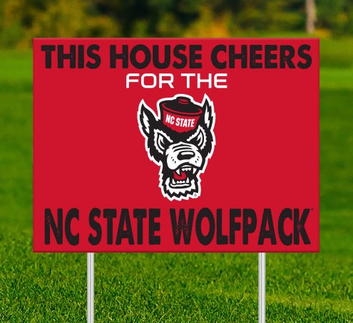 North Carolina State Wolfpack This House Cheers for Yard Sign