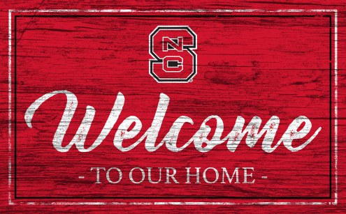 North Carolina State Wolfpack Welcome to our Home 6&quot; x 12&quot; Sign