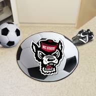 North Carolina State Wolfpack Wolf Head Soccer Ball Mat
