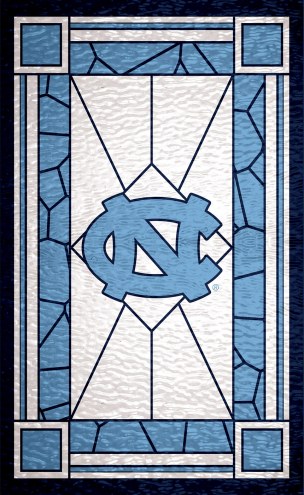 North Carolina Tar Heels 11&quot; x 19&quot; Stained Glass Sign