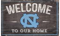 North Carolina Tar Heels 11" x 19" Welcome to Our Home Sign
