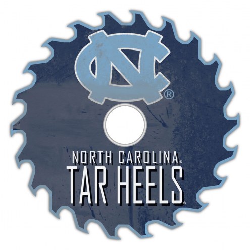 North Carolina Tar Heels 12&quot; Rustic Circular Saw Sign