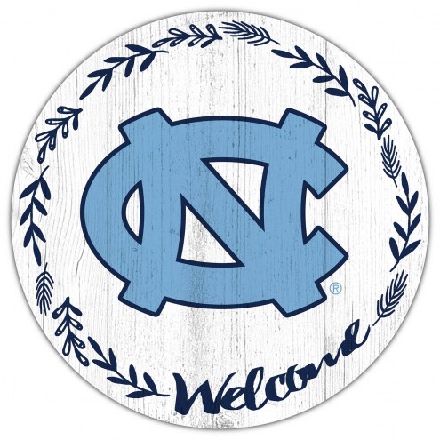 North Carolina Tar Heels 12&quot; Welcome Circle Sign