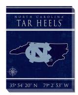 North Carolina Tar Heels 16" x 20" Coordinates Canvas Print